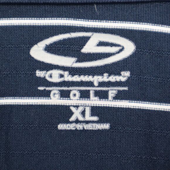 Champion Shirt Mens XL Extra Blue White Golf Polo Light Stretch Outdoor Hike - Picture 2 of 16